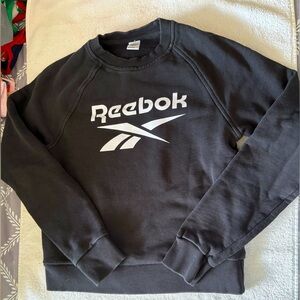 Reebok kids Black Crewneck Sweater with Classic Logo size XS